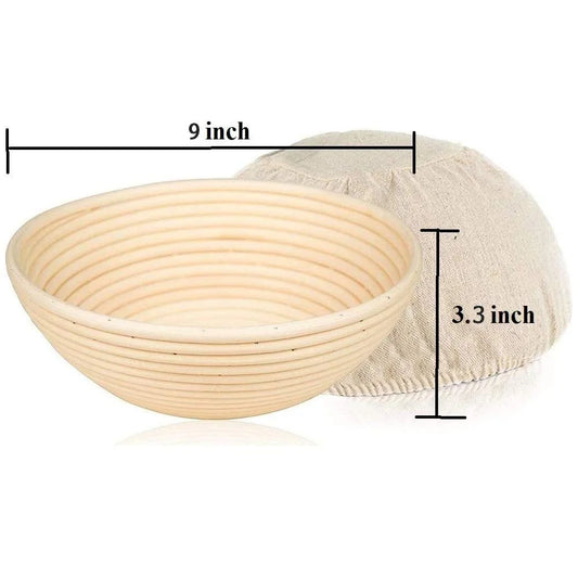 Banneton Bread Proofing Basket 9 Inch Set of 2 round Sourdough Bread Proofing Baskets Baking Supplies,Sourdough Starter Kit