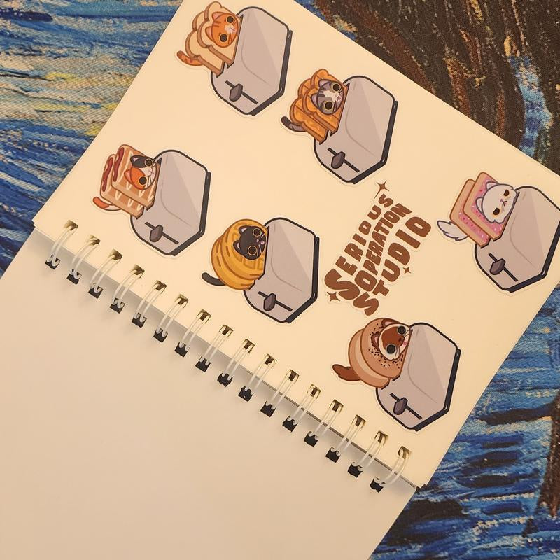 Waffle Cats Reusable Sticker Book