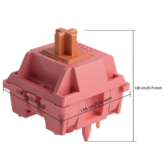 AKKO Linear Switches, 45Pcs/Box 5-Pin RGB LED Slot Mechanical Axis, Keyboard Accessories for Mechanical Keyboard & DIY Keyboard Kit