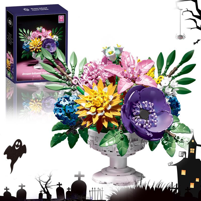 Guns & Petals Decorative Revolver Model with Red Roses Silver and Black Metal Art Sculpture Gothic Style Display Piece Jj9218 No Warranty