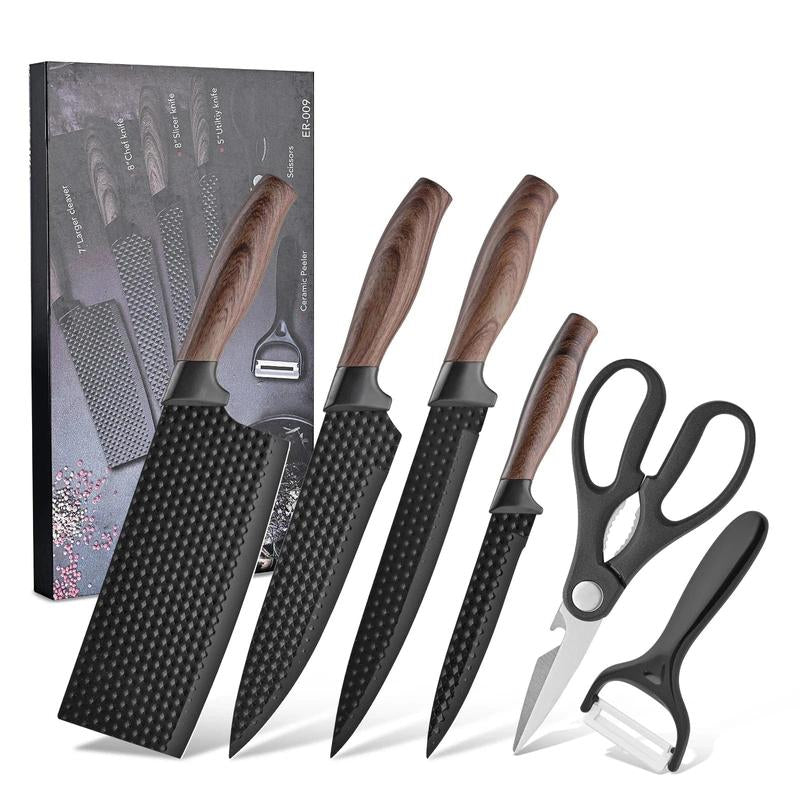 Chef’S Knife Sets in Matte Black – 3Pc Compact or 6Pc Pro