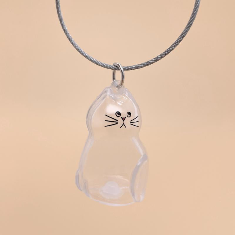 Cute Cat Fur Memory Charm – Shaped Charm for Collecting Pet Fur, Memorial Gift for Cat Lovers, Keychain or Necklace Decoration