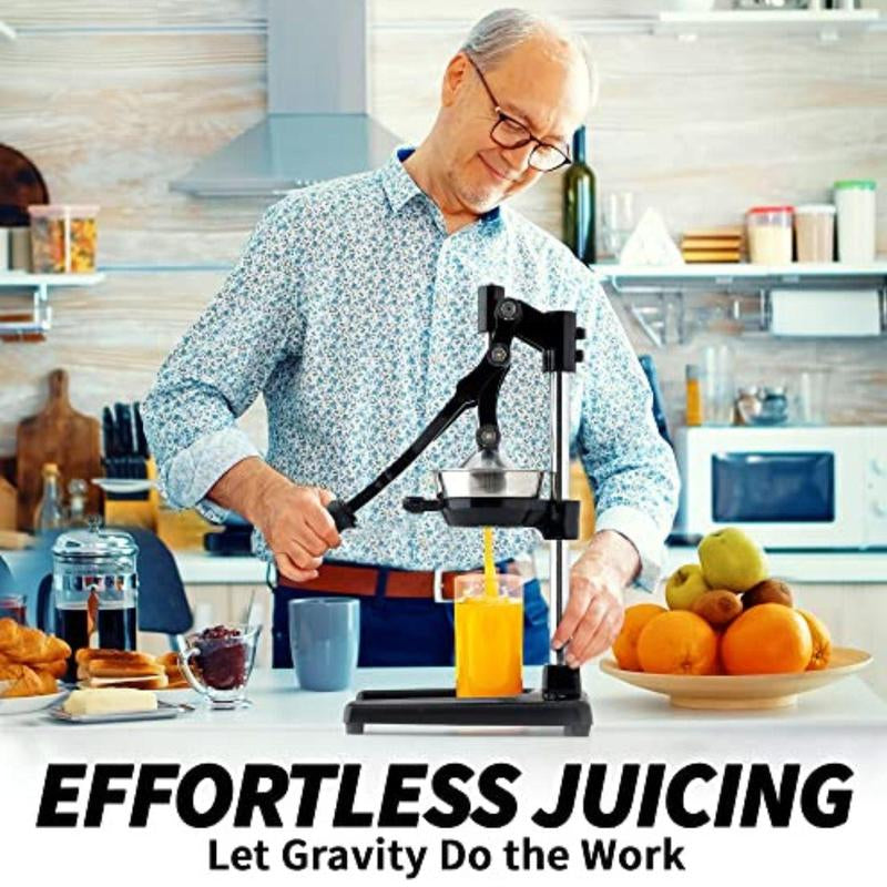 Zulay Kitchen Professional Heavy-Duty Cast Iron Citrus Juicer - 5-Inch Bowl, Durable Design for Maximum Juice Extraction, Easy to Clean & Safe to Use, Lifetime Warranty - Fruit