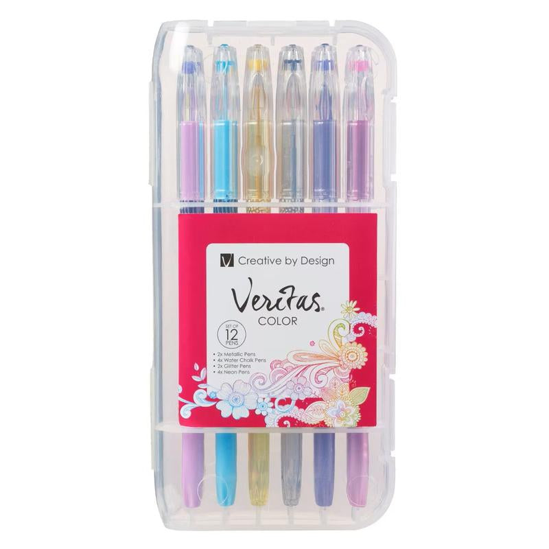 Assorted Gel Pen Set - 12 Pc