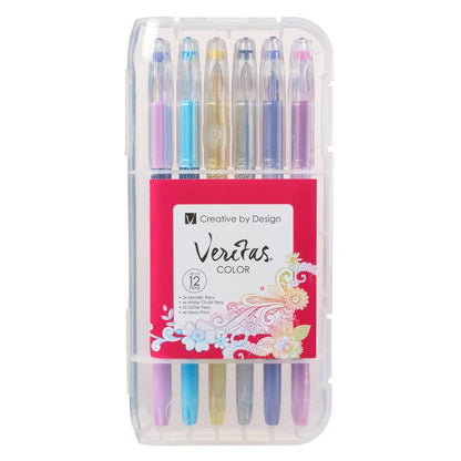 Assorted Gel Pen Set - 12 Pc