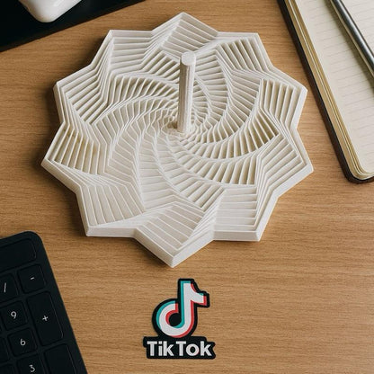 Starspin Morphing Fidget Desk Toy - Unique Geometric Design for Stress Relief and Focus Enhancement - USA Made - Hypnotic Pattern Shift - 360° Movement - Lightweight & Durable - 6X6X5 Inches