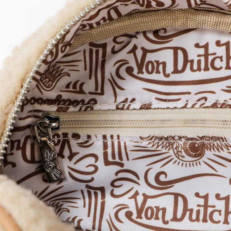 Beige Sherpa Bowling Bag