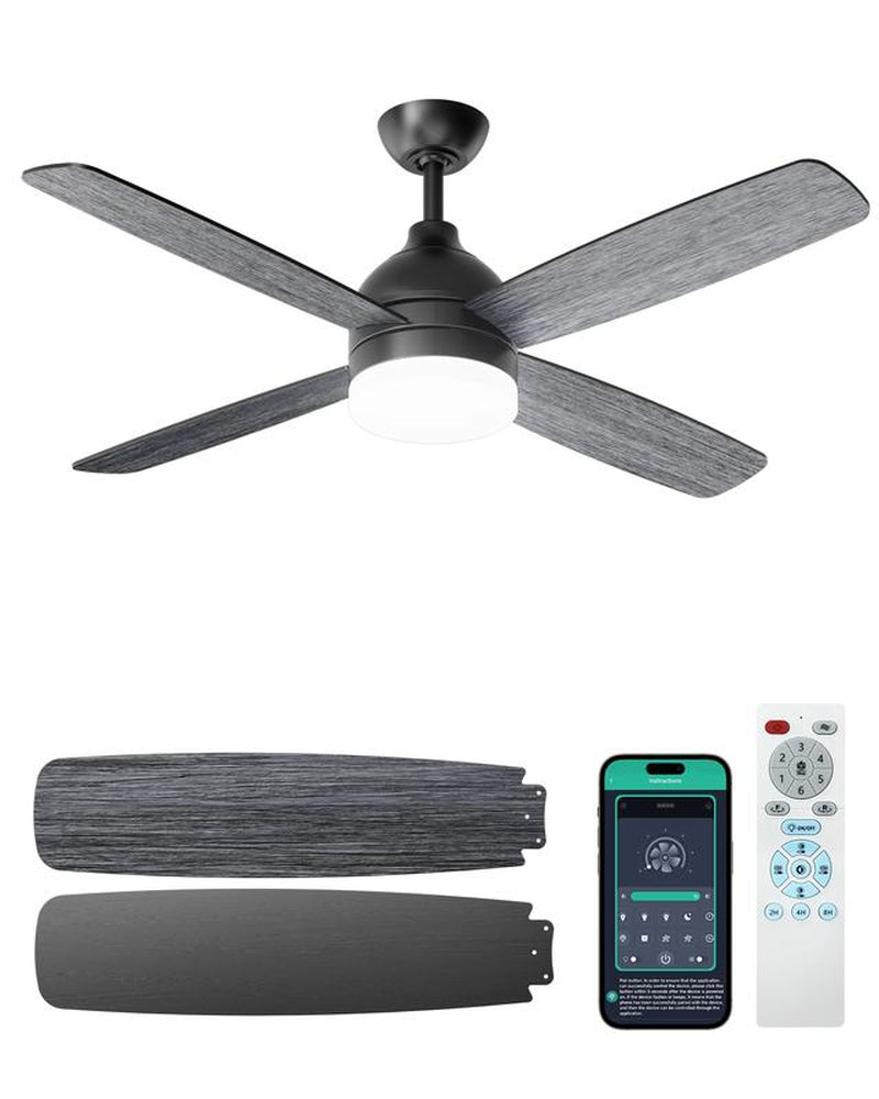 Black Ceiling Fan with Light Andremote & App Control, Indoor Outdoorceiling Fan Light with 8500 CFM 6-Speedstrong Wind, Dimmable Reversible Quiet Dcmoto Silent Socket Bulb Spotlight Modernfathersdaygift Lamp Cooling Fan Ceiling Fan #Tiktokshopbacktoschool