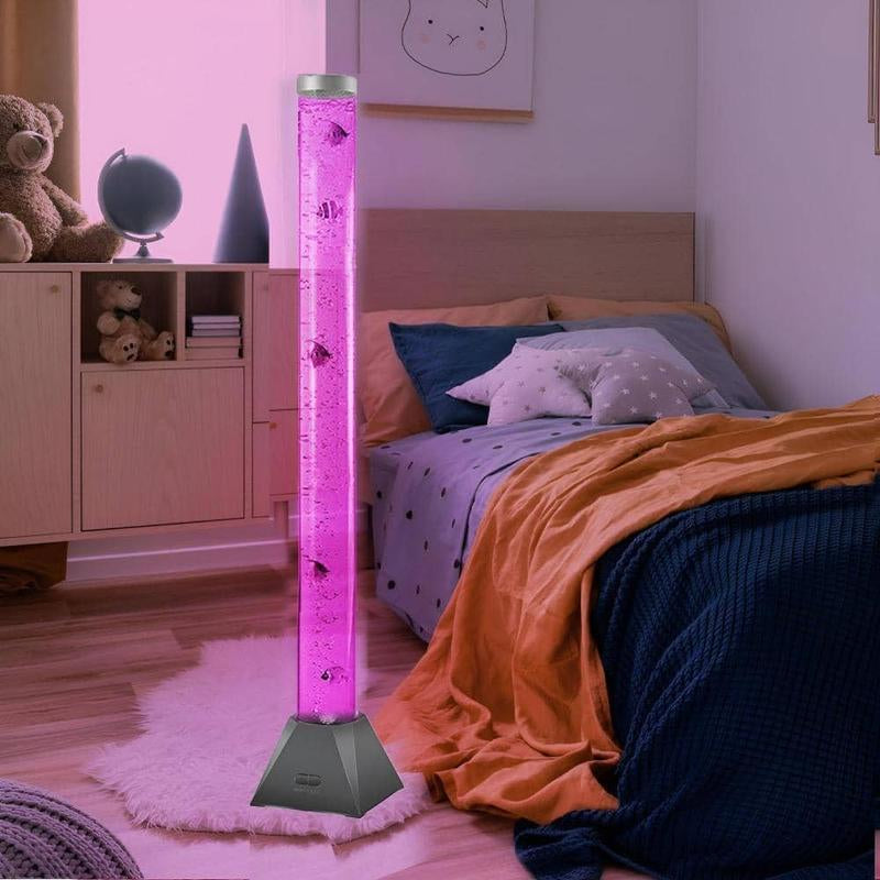 4FT Sensory Bubble Tube Night Lamp, LED Water Fish Lamp for with , Calming Light for Adults, Bedroom Living Room Decor