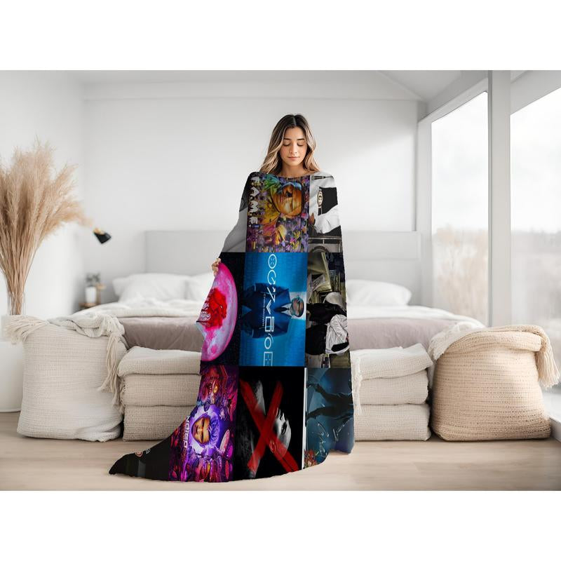 Chris Brown Blanket Album Cover for Fans Warm Cozy Flannel Blankets Throw Merch for Home Decor Bed Sofa Living Room for All Season