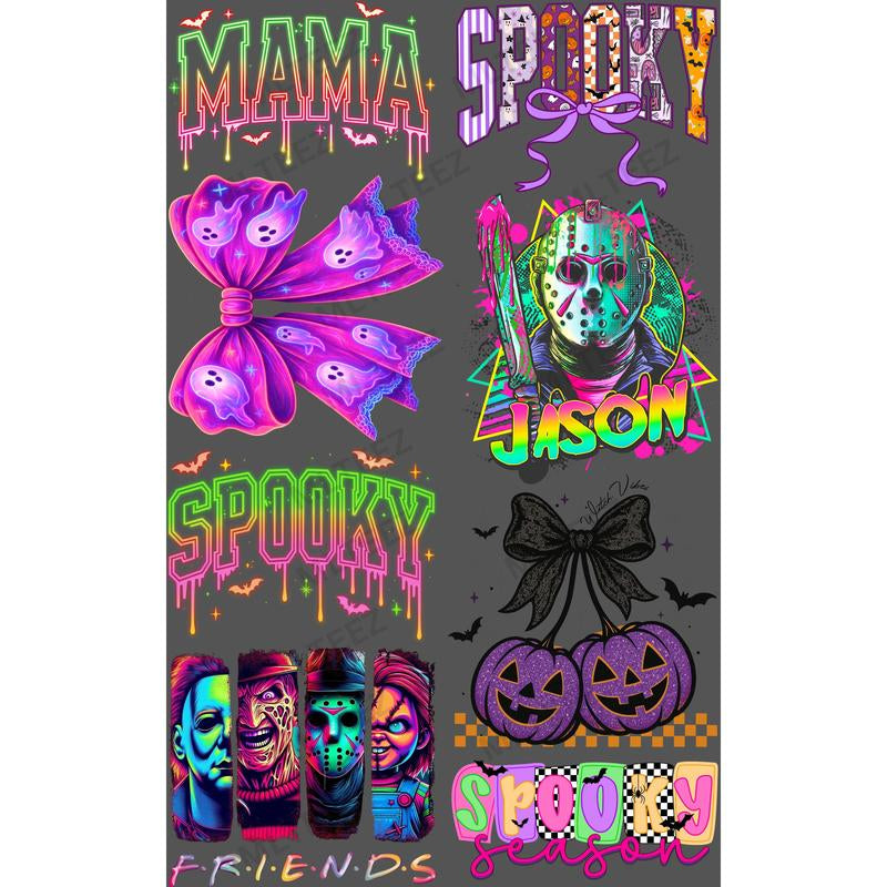 HALLOWEEN (1) PREMADE GANGSHEET - 22X36 DTF TRANSFERS - DIRECT to FILM