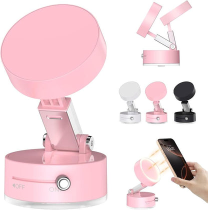 Vacuum Magnetic Suction Phone Holder, 2025 New Magnetic Suction Phone Mount, Foldable Portable Double-Sided Vacuum Magnetic Adsorption Adjustable Mobile Phone Holder for All Phones