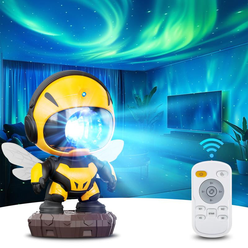 Little Bee Star (Astronaut) Projection Lamp, Room Lamps Ambient Night Lights, Bedroom Home Decoration Novelty Design