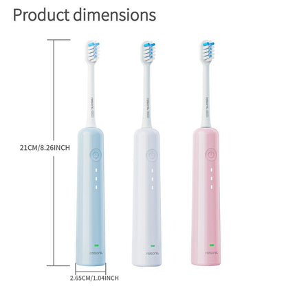 Reisonic Sonic-Sweep Oscillating Electric Toothbrush, Oscillation & Vibration, IPX7 Waterproof,45-Day Battery Electric Toothbrush Whitening, Gum Care & Plaque Removal for Adults with 3 Brush Head