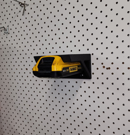 3D Printed Dewalt Battery Wall Mount Holder (Large - Flat)