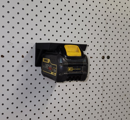 3D Printed Dewalt Battery Wall Mount Holder (Large - Flat)