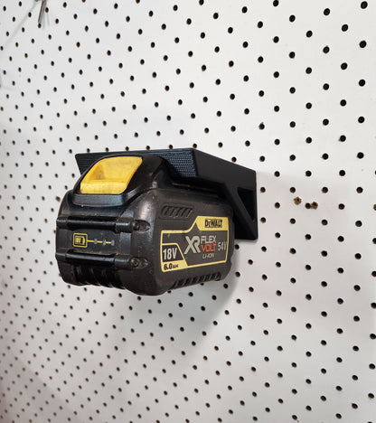 3D Printed Dewalt Battery Wall Mount Holder (Large - Angled)