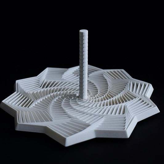 Starspin Morphing Fidget Desk Toy - Unique Geometric Design for Stress Relief and Focus Enhancement - USA Made - Hypnotic Pattern Shift - 360° Movement - Lightweight & Durable - 6X6X5 Inches