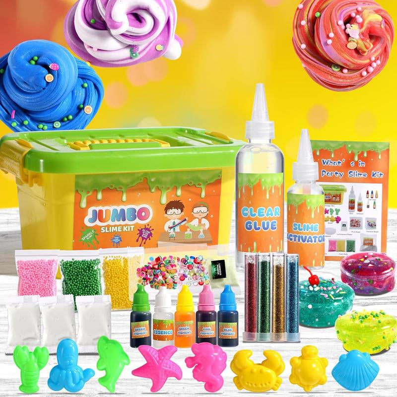 Halloween Fall Gift Ultimate Slime Kit for Girls 7-12 Years Old, Party Favor Gifts Slime Stress Relief Toy Scented Sludge Toy for Kids,Complete DIY Slime Making Kit for Kids and Boys.