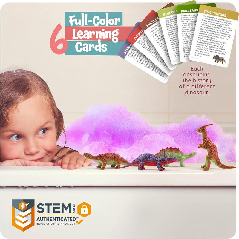 Dan&Darci Surprise Dinosaur Egg Kit - Kids Water Activity Toy with Dino Figures inside Bath Bombs Fun STEM Learning Game