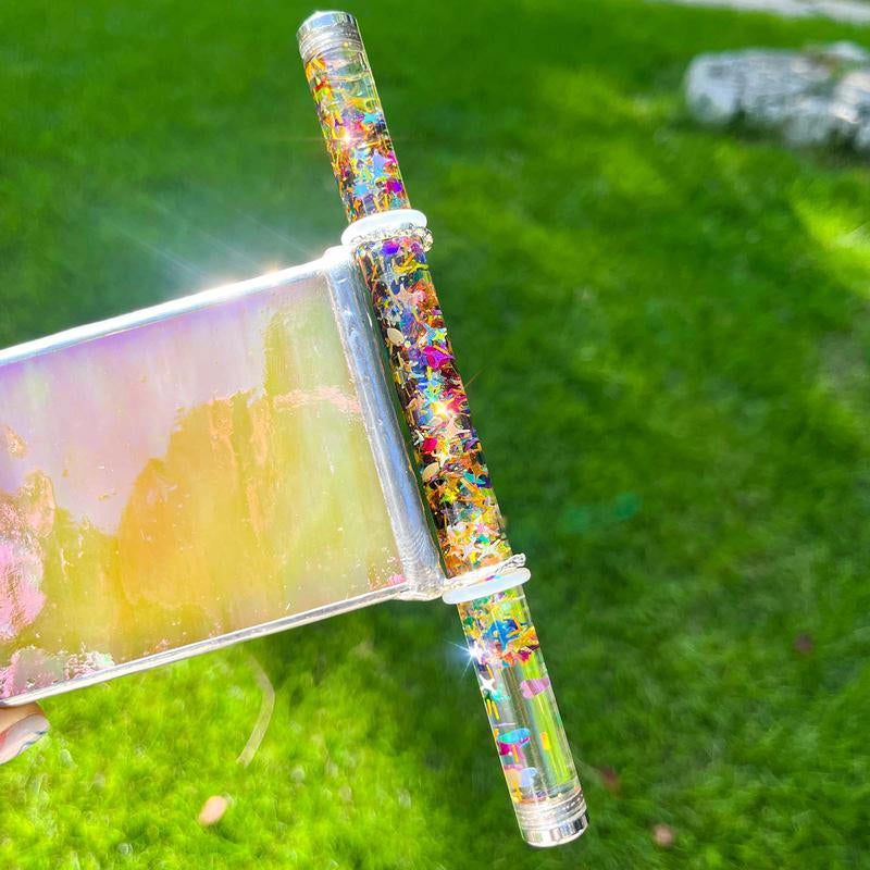 Morlenscope 6" Seagrass Kaleidoscope for Adults - with 2 Pieces 6" Glitter Wand,Handmade Tiffany Stained Glass Kaleidoscope,Classy Gift Box,Special Birthday Gift,Anniversary Wedding Gift