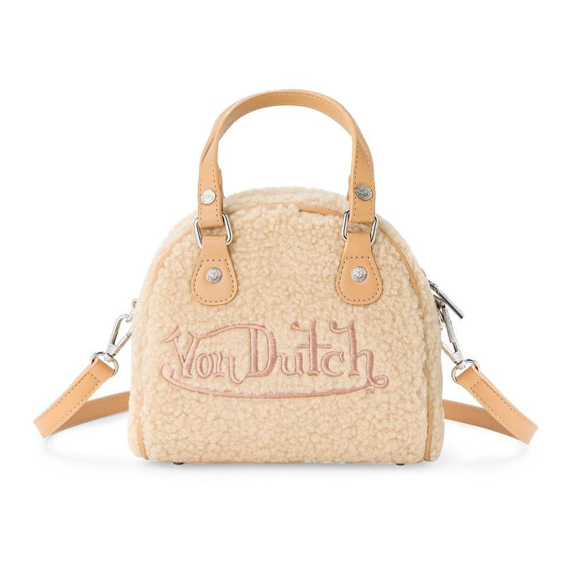Beige Sherpa Bowling Bag