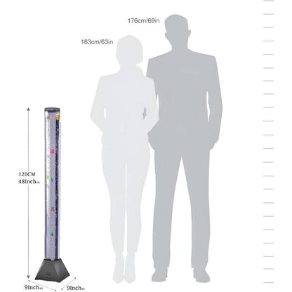 4FT Sensory Bubble Tube Night Lamp, LED Water Fish Lamp for with , Calming Light for Adults, Bedroom Living Room Decor