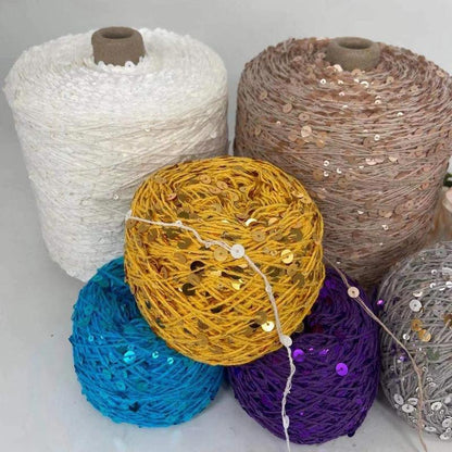 Sequins Yarn DIY for Woman Woollen Sweater Hat Scarf COOMAMUU