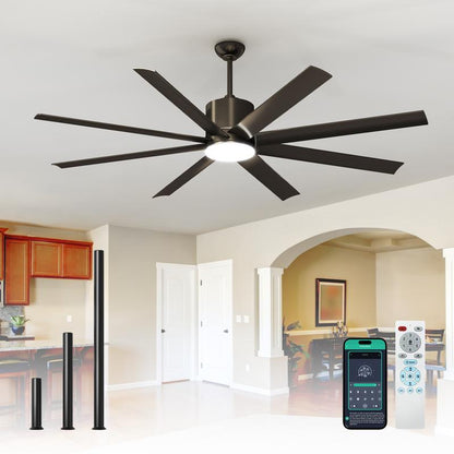 Black Ceiling Fan with Light Andremote & App Control, Indoor Outdoorceiling Fan Light with 8500 CFM 6-Speedstrong Wind, Dimmable Reversible Quiet Dcmoto Silent Socket Bulb Spotlight Modernfathersdaygift Lamp Cooling Fan Ceiling Fan #Tiktokshopbacktoschool