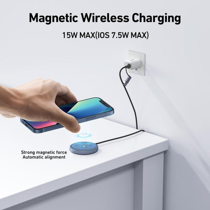 BENFEI Magnetic Wireless Charger 15W Compatible with Magsafe Charger/Iphone 16/16 Pro/16 Plus/16 Pro Max/Iphone 15 Pro Max Plus/Iphone 14 13 12 Series, Wireless Mag Safe Charging Pad, Mag Charger