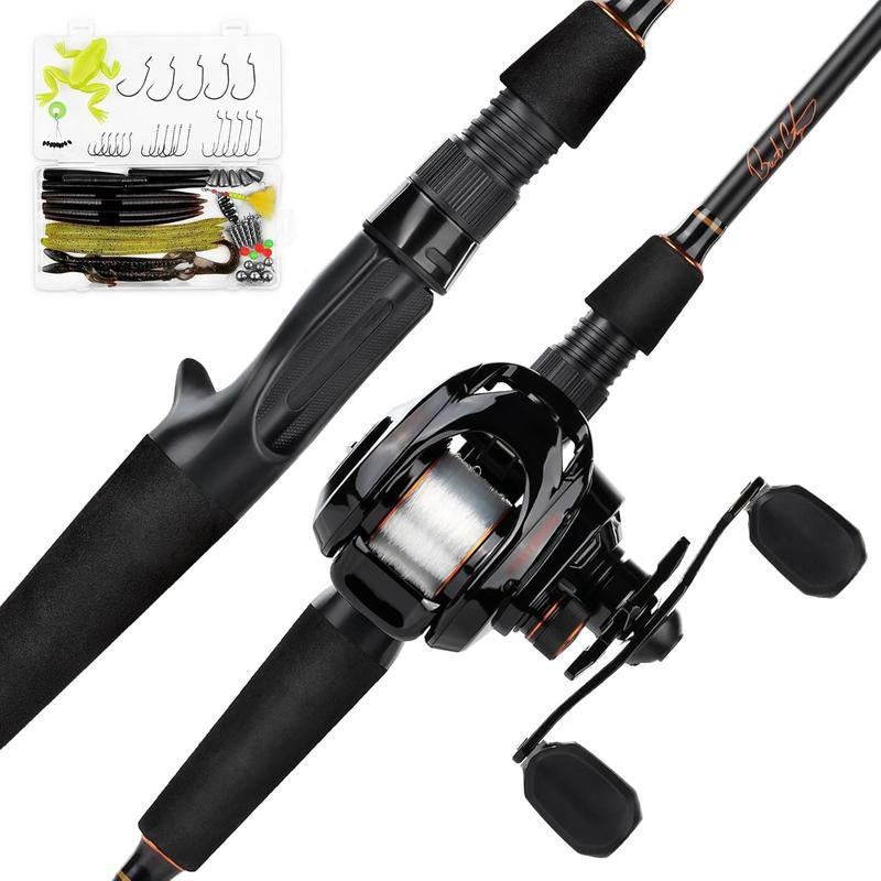 Kastking Brent Chapman Casting Rod and Reel Combo, Tailored Tackle Kits, IM6 Graphite 2Pc Blanks, 5.2:1 Gear Ratio, 9 + 1/5 + 1 Ball Bearings, Stainless Steel Guides, EVA Handles