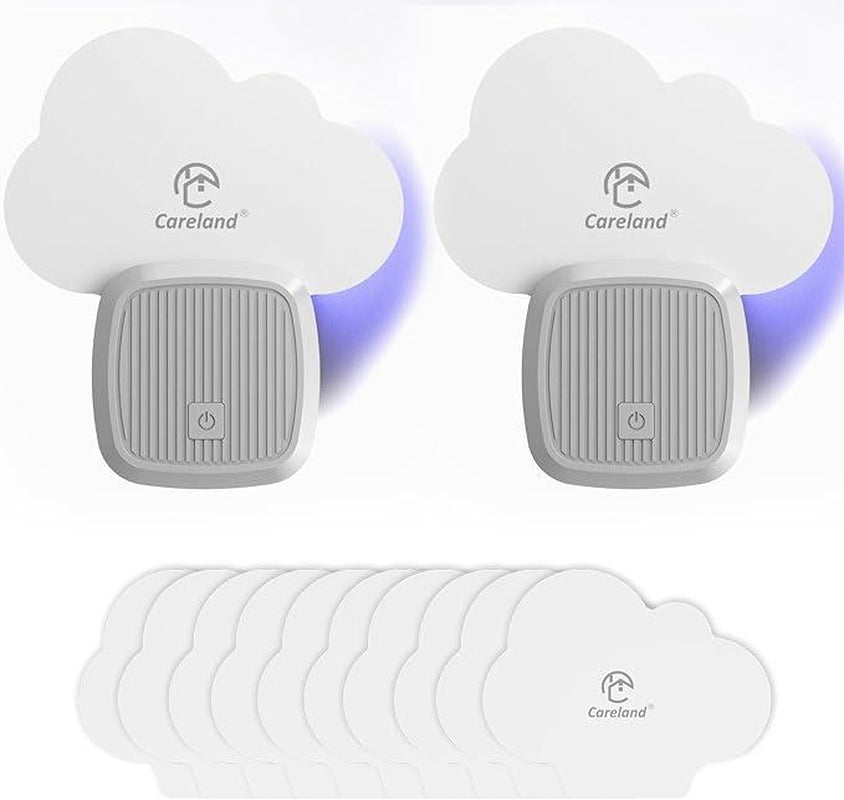 Careland Electronic Flying Insect Trap Plug In, Flea Mosquito Fly Trap for Home Office, Gnat Moth Bug Catcher with Night Light UV Attractant and Sticky Boards