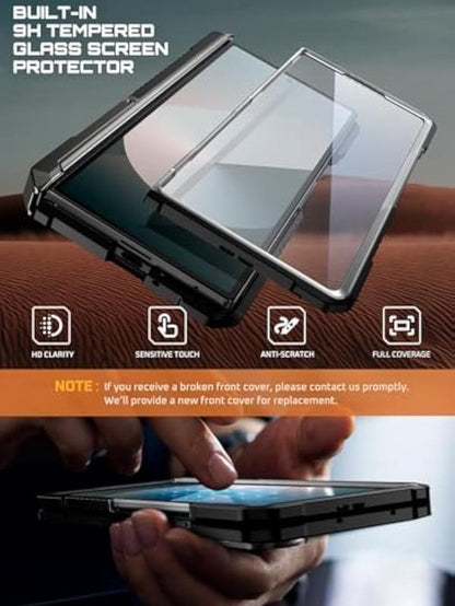 SUPCASE for Samsung Galaxy Z Fold 7 Case with Kickstand (UB Grip), [Compatible with Magsafe] [Built-In Tempered Glass Screen Protector] [Hinge Coverage] Military-Grade Protection Phone Case, Tilt Support Magnetic Wireless