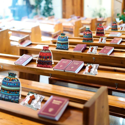 18 Pcs Pocket Prayer Quilt Set Handmade Pocket Prayer Quilt with Cross and Drawstring Bag inside Christian Gifts for Friend Family Encouragement Gift Appreciation Gifts