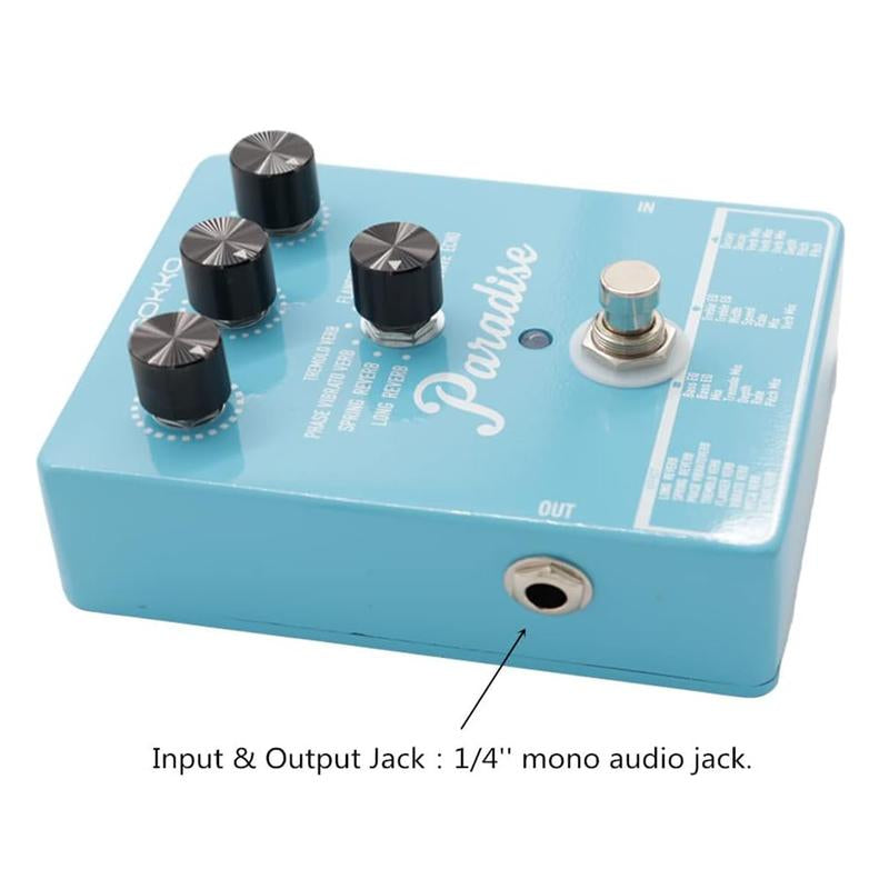 #Fathersdaygifts GOKKO Versatile Reverb Mini Amp Portable Music Audio Guitar Effects FX Amplifier – Paradise Multi-Reverb Pedal with 8 Reverb Effects, EQ & Modulation Controls | Versatile Sound Shaping for Guitar & Bass | 9V DC Power Supply