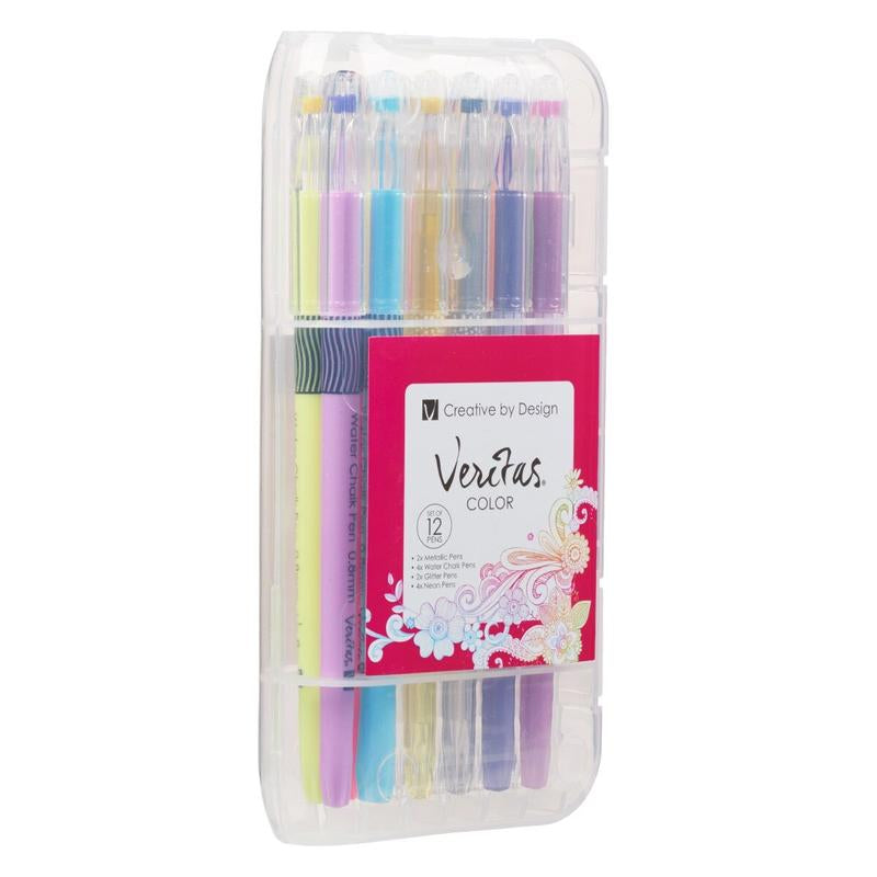 Assorted Gel Pen Set - 12 Pc