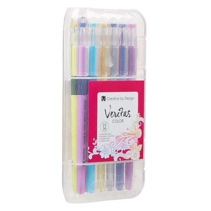 Assorted Gel Pen Set - 12 Pc