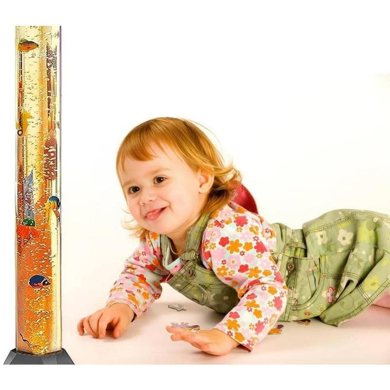 4FT Sensory Bubble Tube Night Lamp, LED Water Fish Lamp for with , Calming Light for Adults, Bedroom Living Room Decor