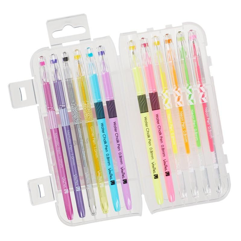 Assorted Gel Pen Set - 12 Pc
