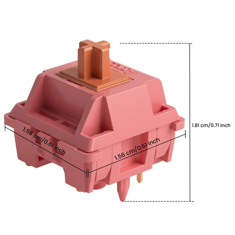 AKKO Linear Switches, 45Pcs/Box 5-Pin RGB LED Slot Mechanical Axis, Keyboard Accessories for Mechanical Keyboard & DIY Keyboard Kit