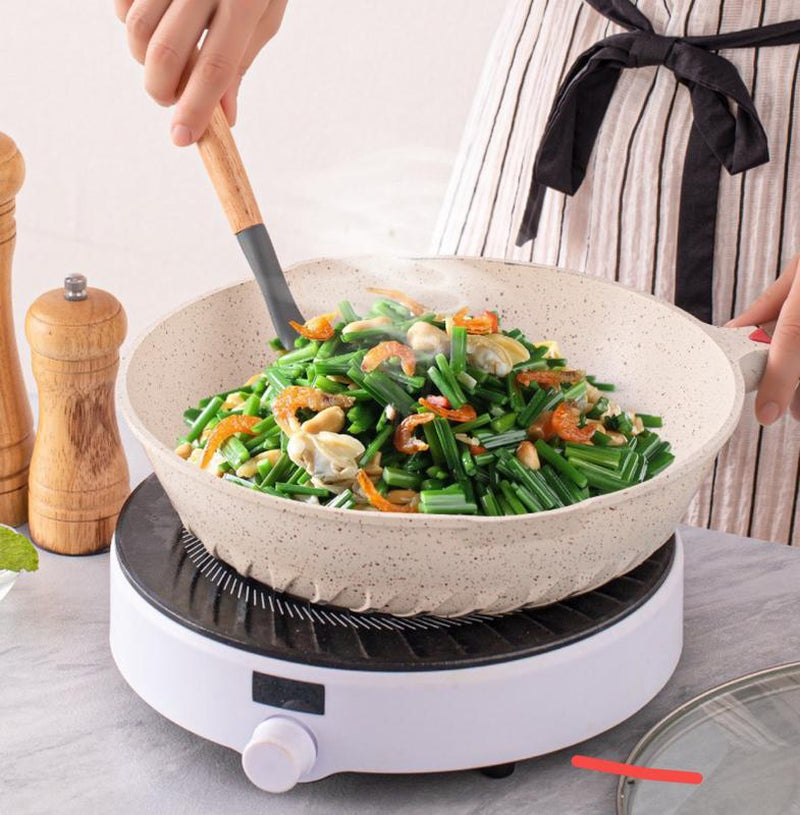 Kitchen Utensils Cookware Set, 12 Piece BPA Free Silicone with Wood Handle and Storage Container