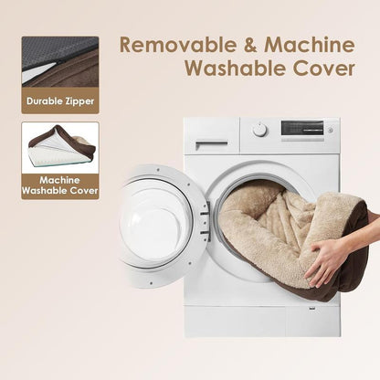 EHEYCIGA Orthopedic Dog Sofa with Removable Cover, Waterproof Liner, Washable Bolster, Dog Bed & Sofa for Large Dogs ,Dog Furniture, Dog Bed Pet Bed