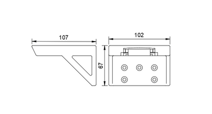 3D Printed Dewalt Battery Wall Mount Holder (Large - Flat)