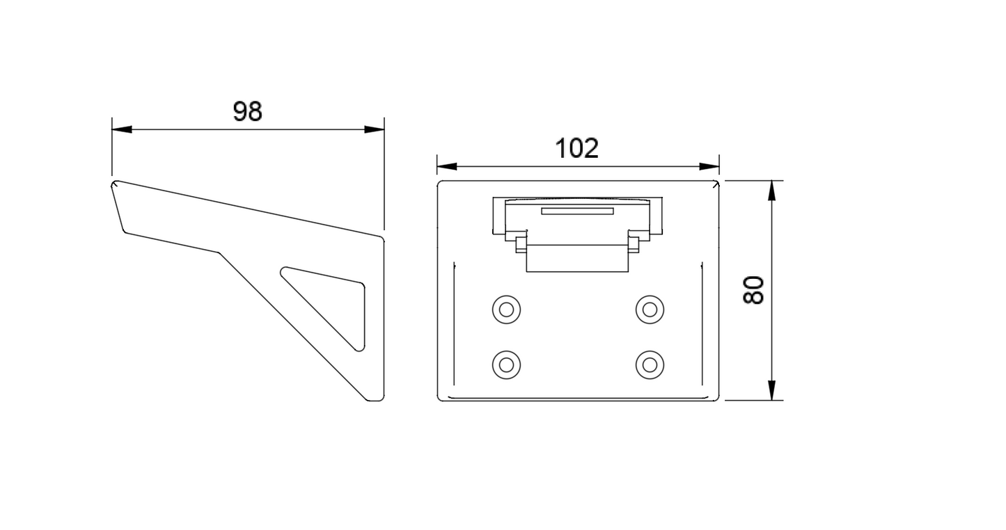 3D Printed Dewalt Battery Wall Mount Holder (Large - Angled)