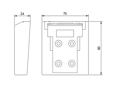 3D Printed Dewalt Battery Wall Mount Holder (Small - Angled)