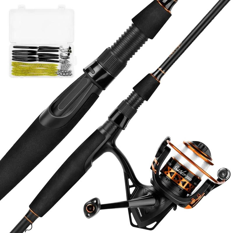 Kastking Brent Chapman Casting Rod and Reel Combo, Tailored Tackle Kits, IM6 Graphite 2Pc Blanks, 5.2:1 Gear Ratio, 9 + 1/5 + 1 Ball Bearings, Stainless Steel Guides, EVA Handles