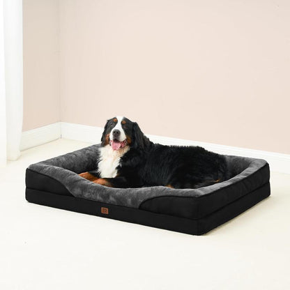 EHEYCIGA Orthopedic Dog Sofa with Removable Cover, Waterproof Liner, Washable Bolster, Dog Bed & Sofa for Large Dogs ,Dog Furniture, Dog Bed Pet Bed