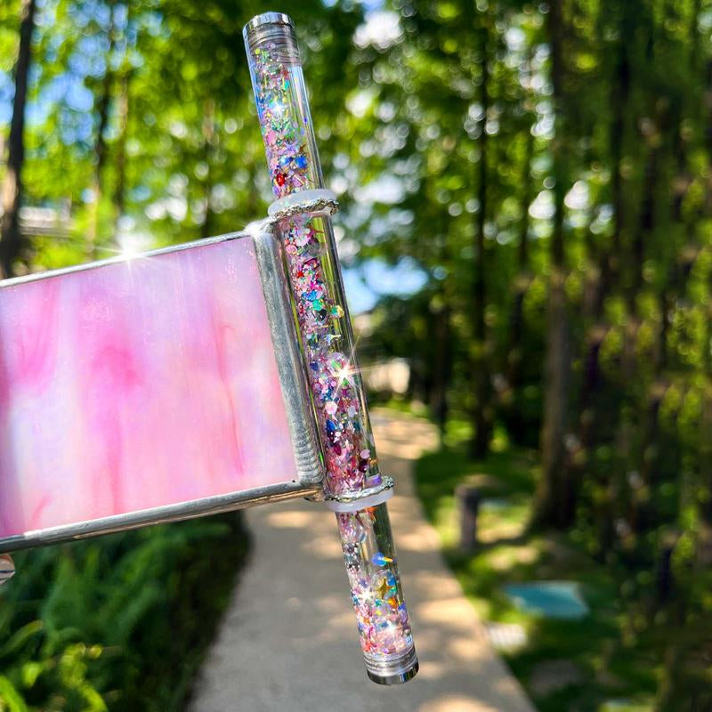 Morlenscope 6" Seagrass Kaleidoscope for Adults - with 2 Pieces 6" Glitter Wand,Handmade Tiffany Stained Glass Kaleidoscope,Classy Gift Box,Special Birthday Gift,Anniversary Wedding Gift