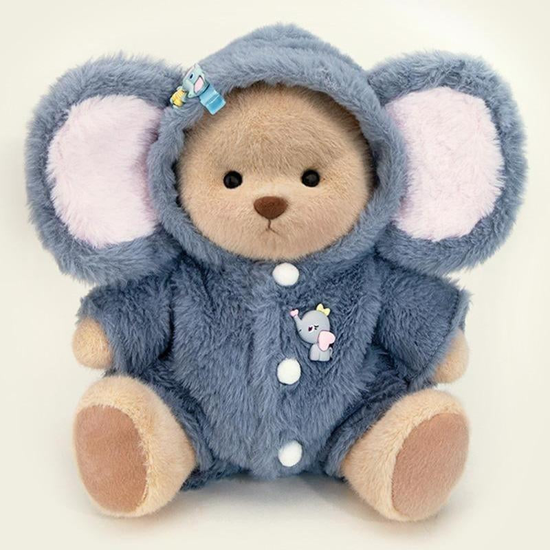 Getahug Fluffy Little Elephant Bear | Handmade Jointed Teddy Bear Gift