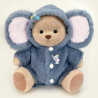Getahug Fluffy Little Elephant Bear | Handmade Jointed Teddy Bear Gift